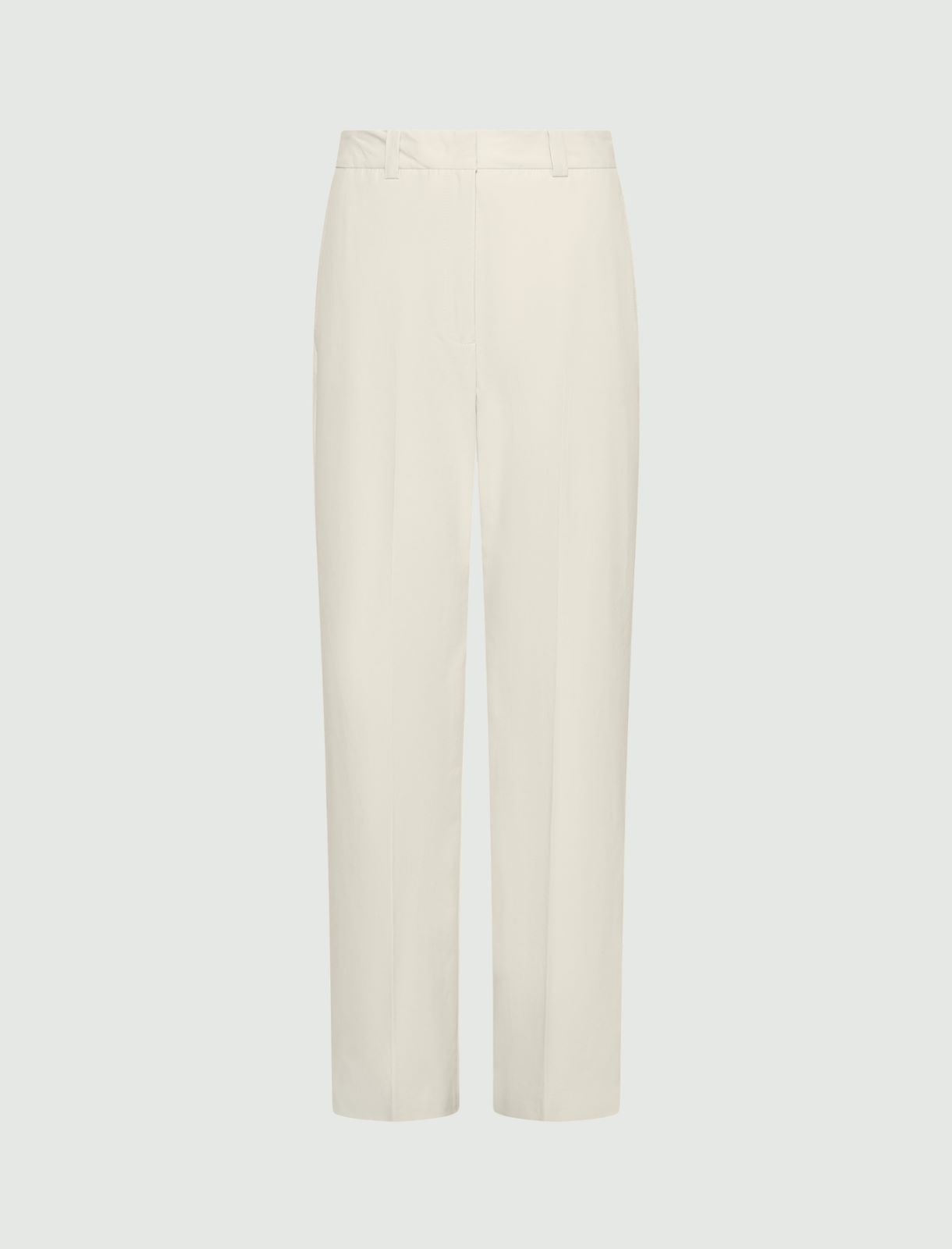 Straight-fit pure cotton poplin trousers - ICE - Marella