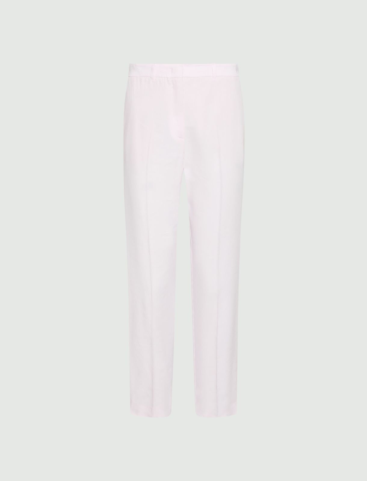 Stretch viscose and linen trousers - PINK - Marella