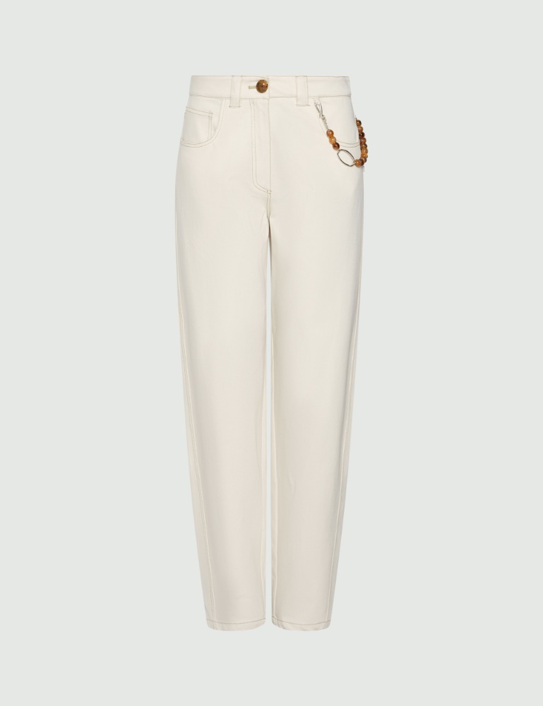 Stretch cotton barrel-leg trousers - Marella