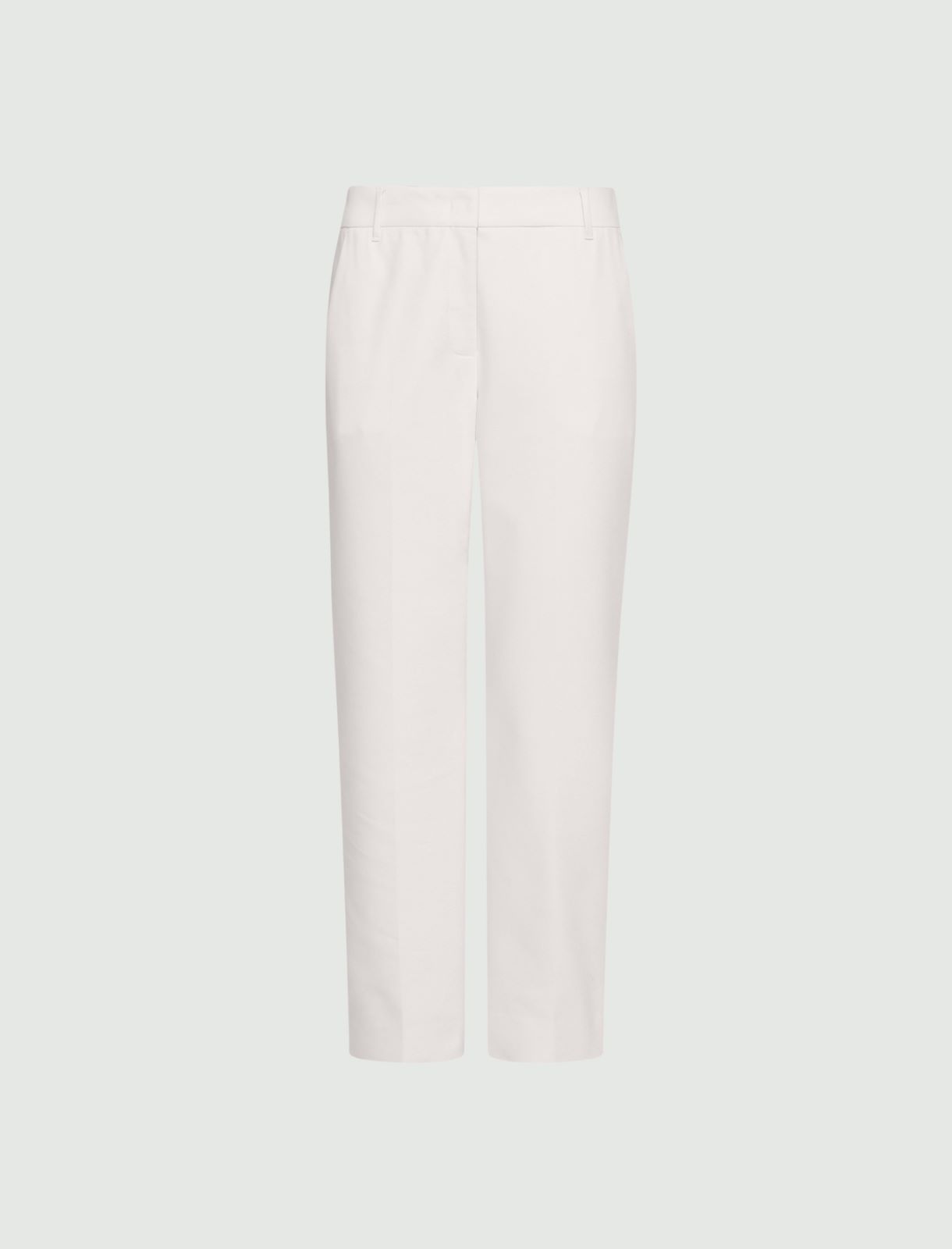 Stretch cotton-blend trousers - WHITE - Marella