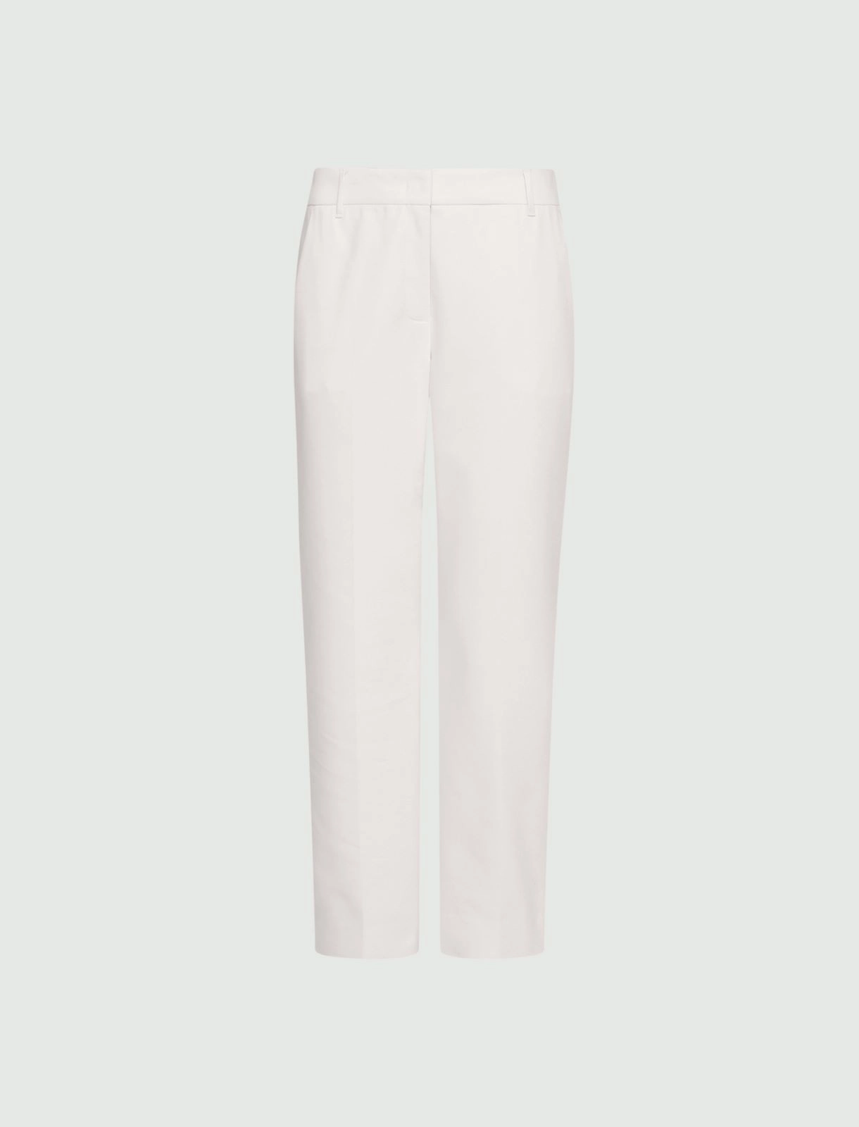 Stretch cotton-blend trousers - WHITE - Marella