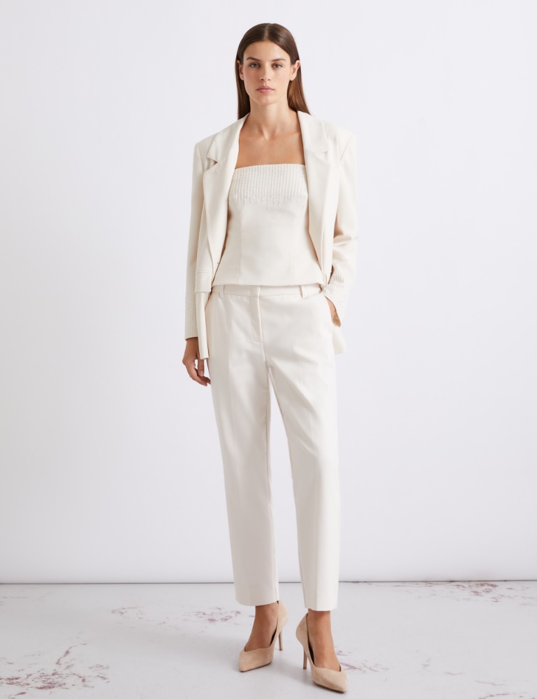 Stretch cotton-blend trousers - Marella