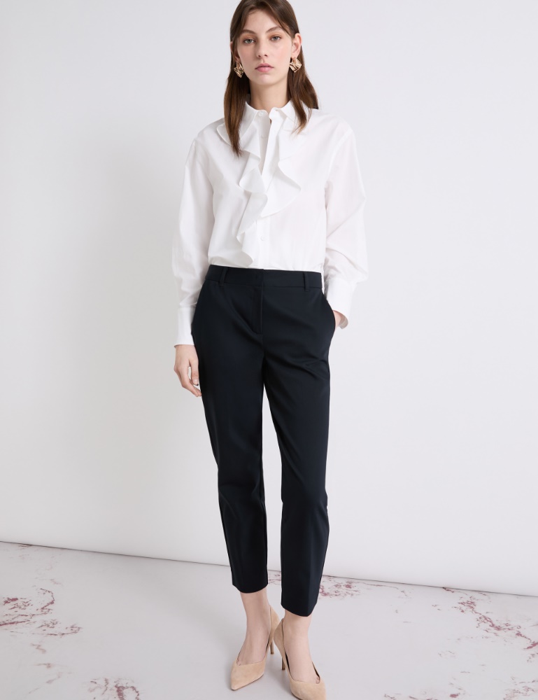 Stretch cotton-blend trousers - Marella