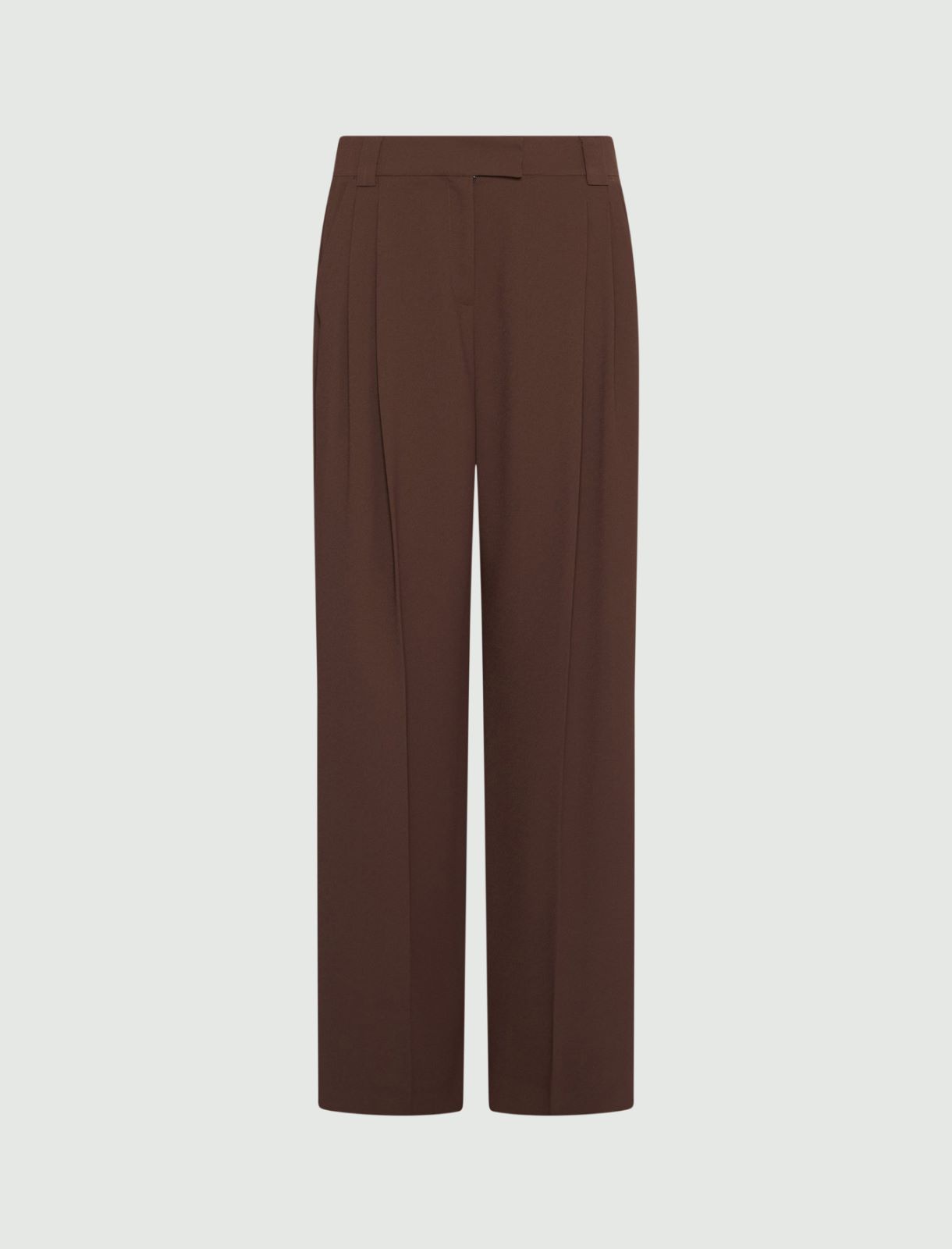 Pantalon droit en envers satin - BRUN - Marella