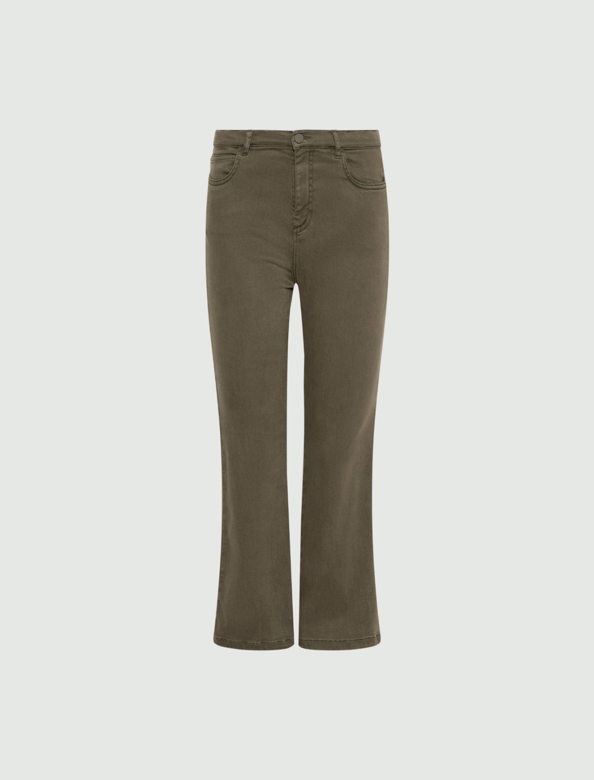 Ausgestellte und verkürzte 5-Pocket-Hose - BRAUN - Marella