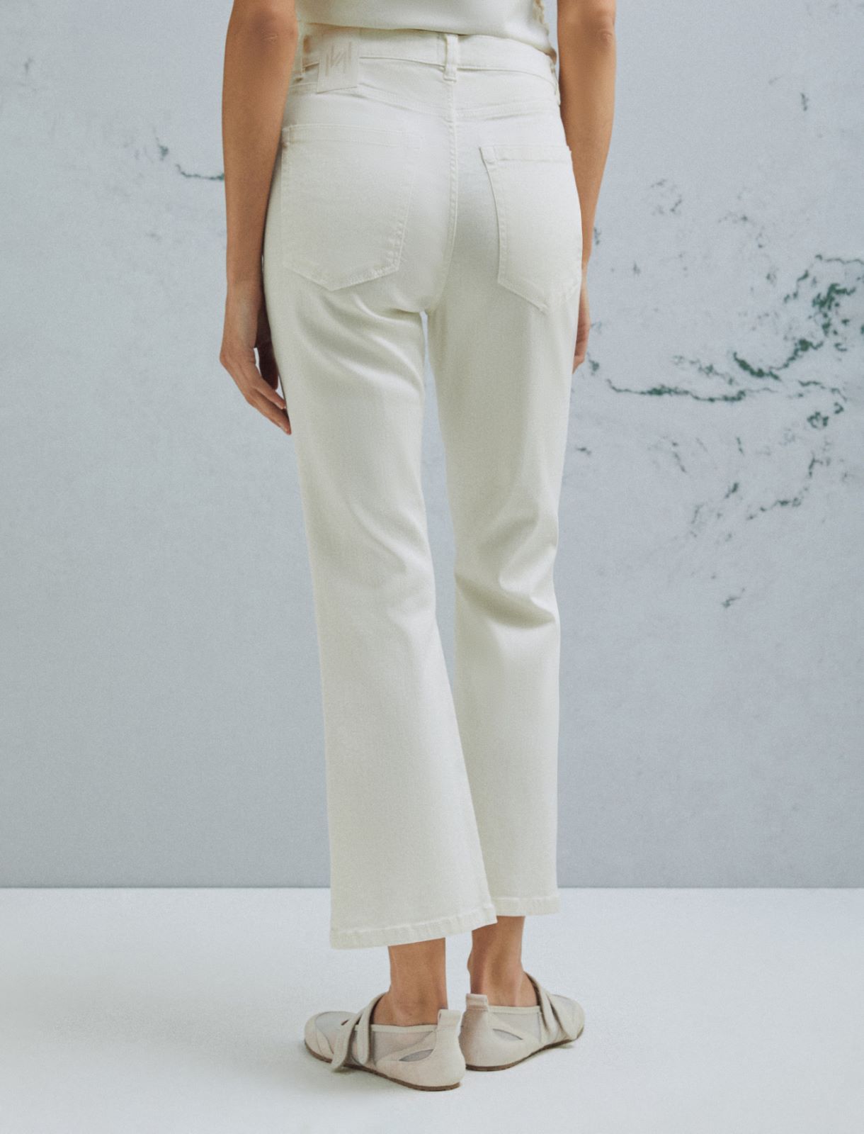 Pantalon flare à 5 poches - BLANC LAINE - Marella - 3