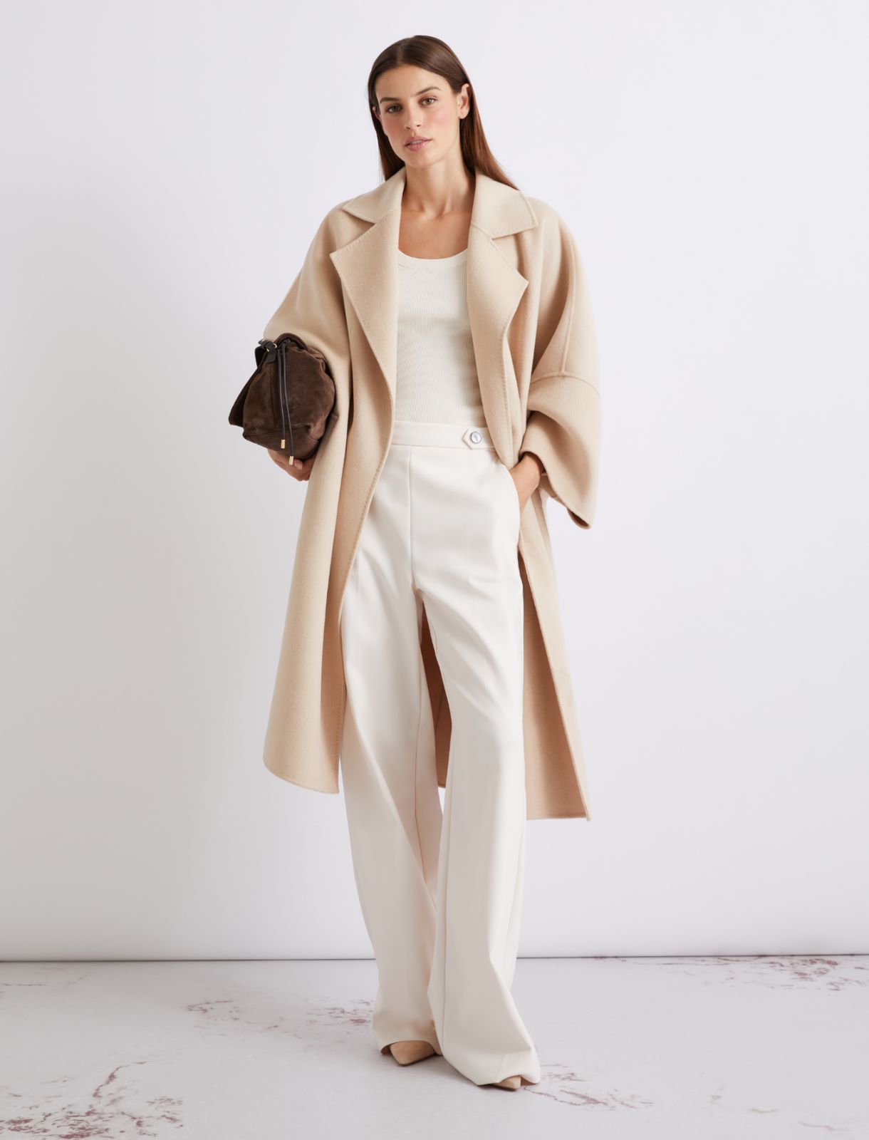 Stretch cotton-blend trousers - WHITE - Marella - 2