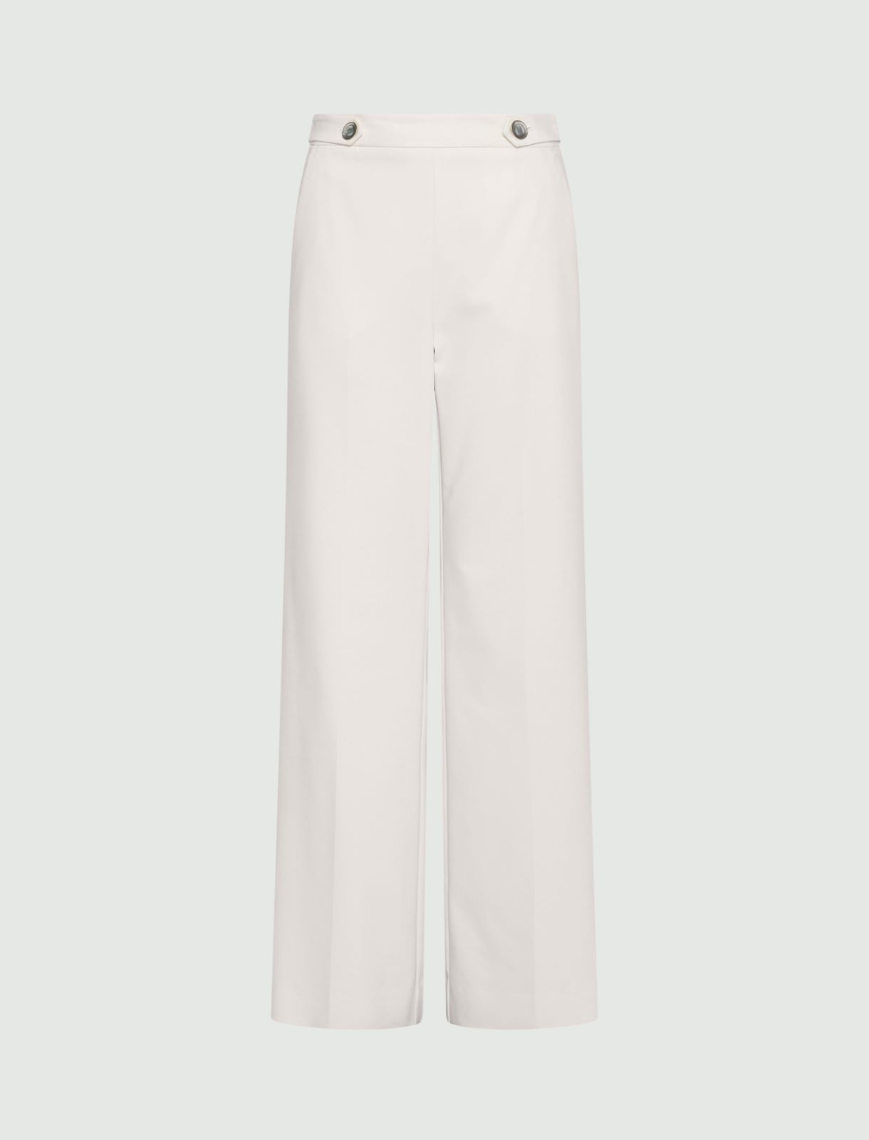 Stretch cotton-blend trousers - WHITE - Marella