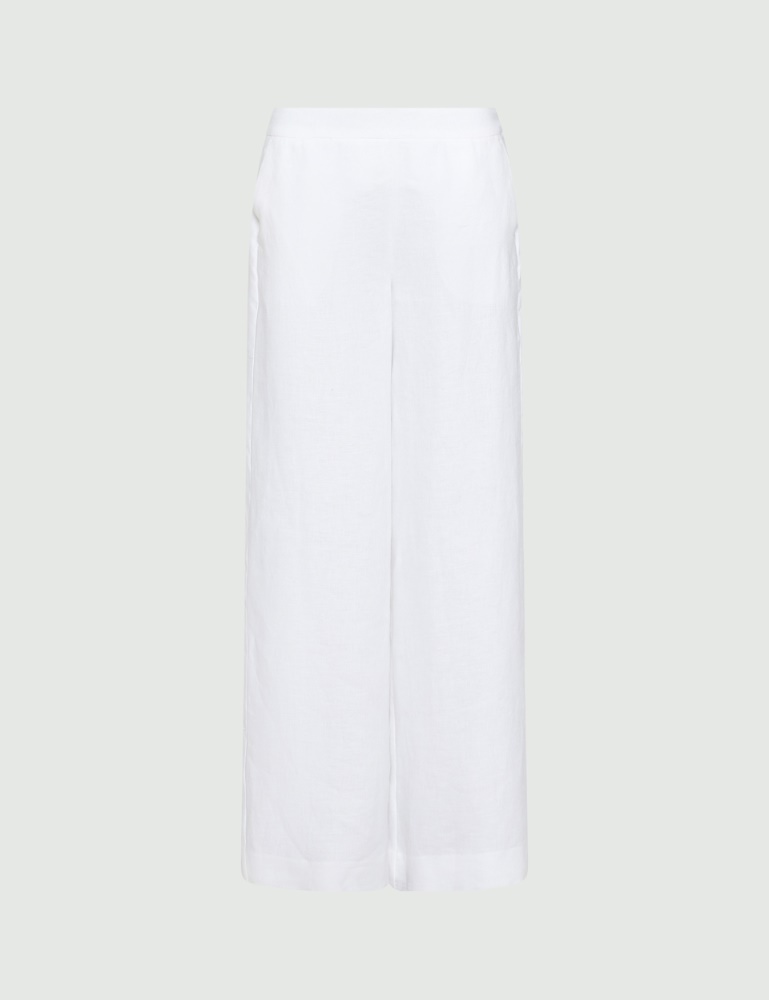 Lniane spodnie z szeroką nogawką - Marella