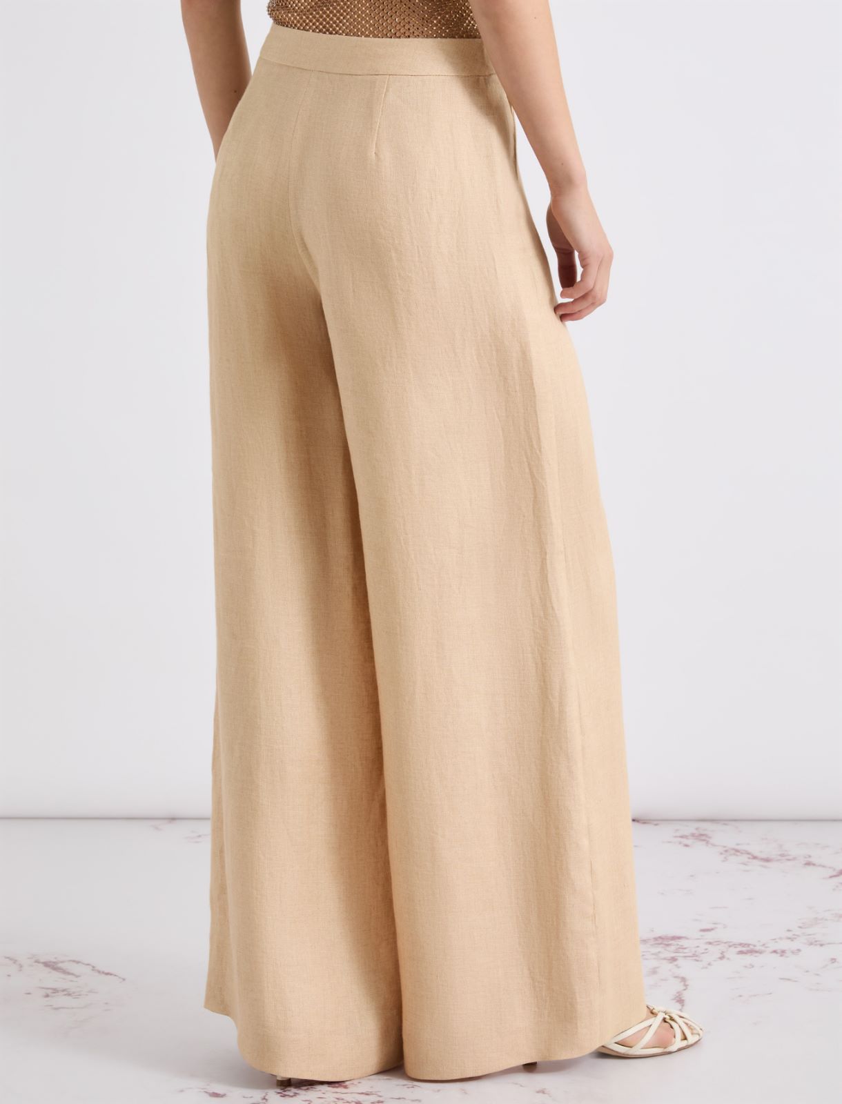 Linen wide-leg trousers - BUCK - Marella - 3