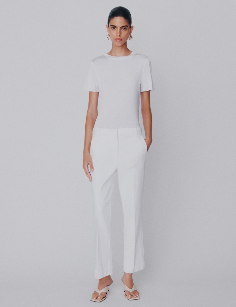 Flared stretch cotton trousers - Marella