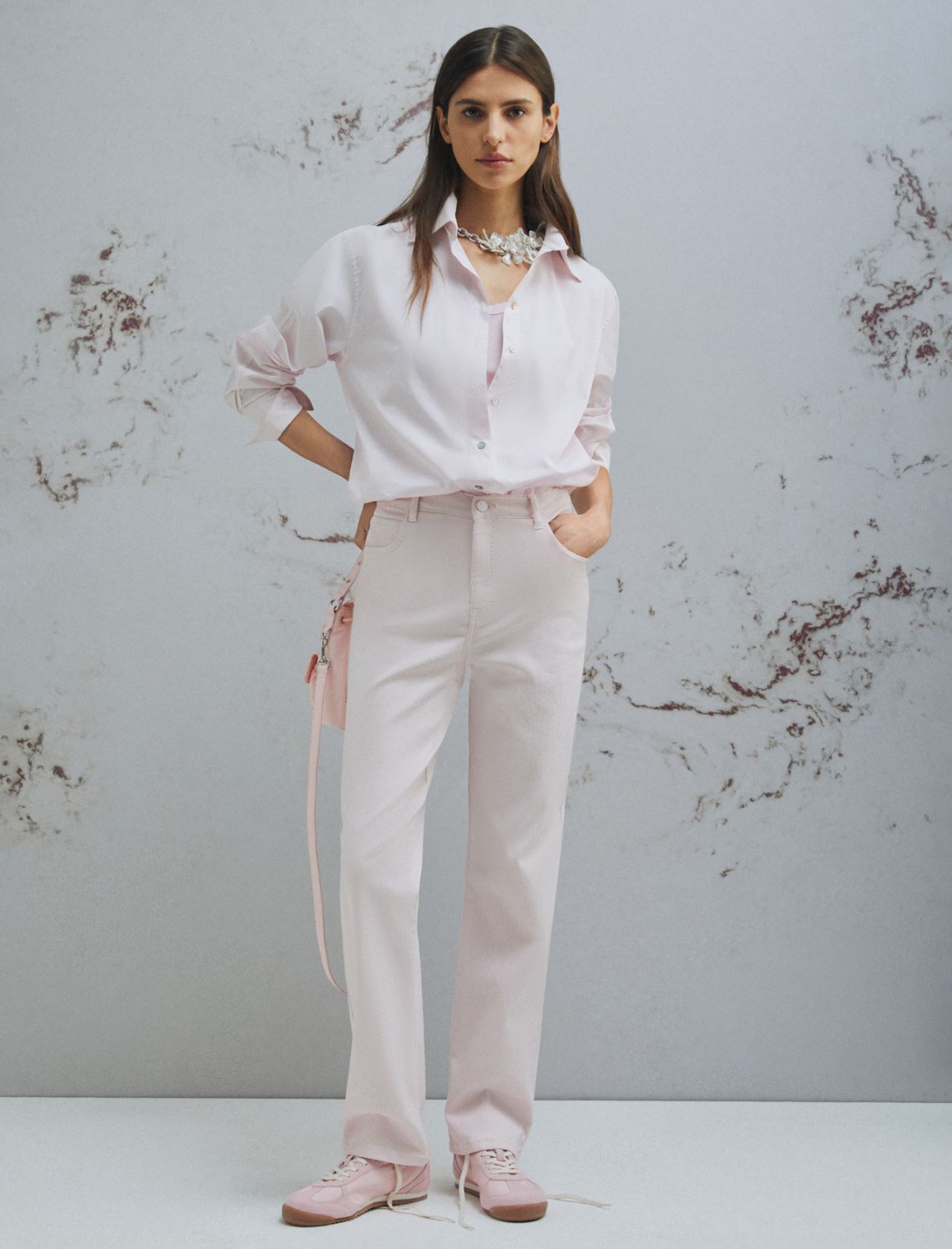 Pantalon tomboy stretch à 5 poches - ROSE - Marella - 2