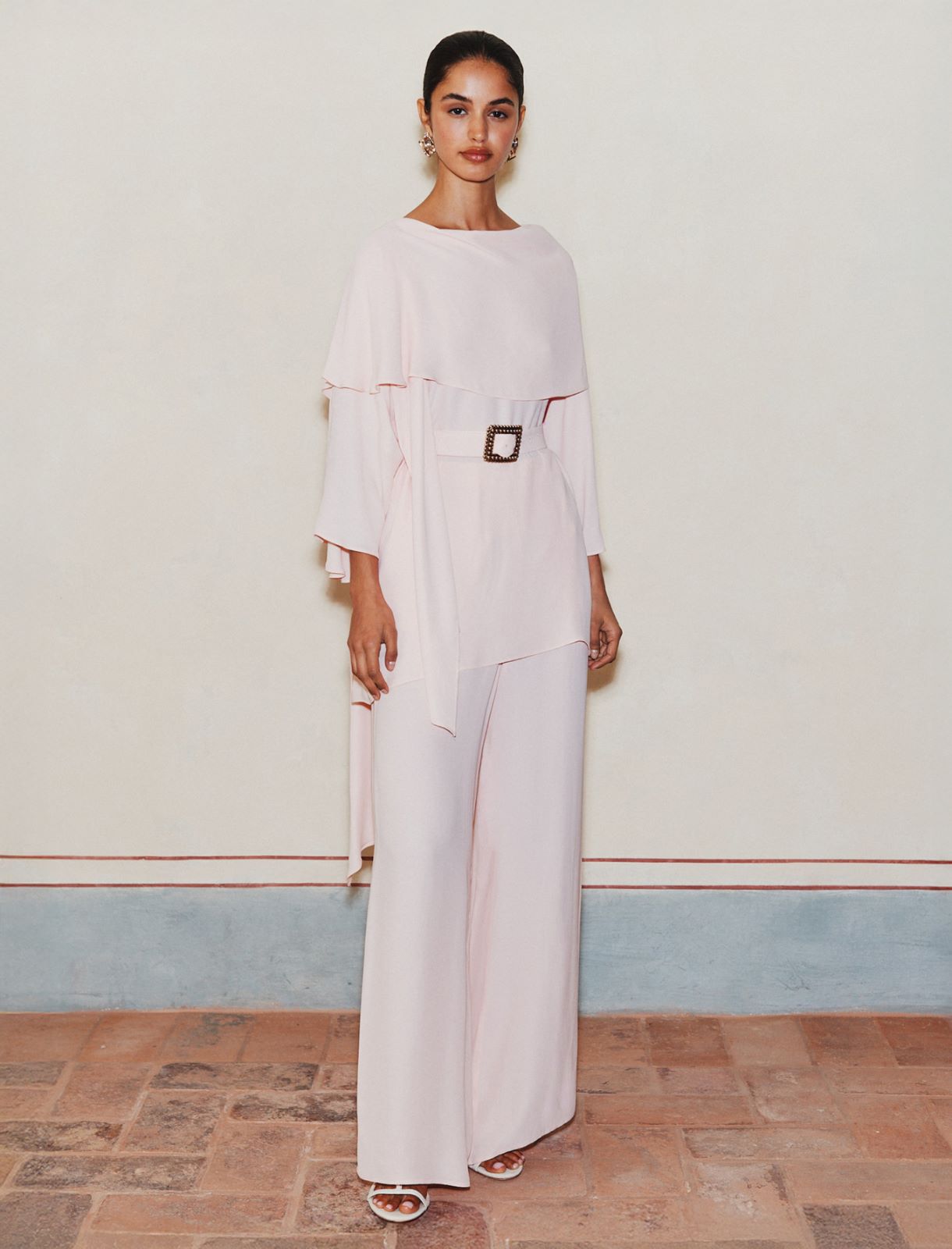 Wide-fit georgette trousers - PINK - Marella - 4