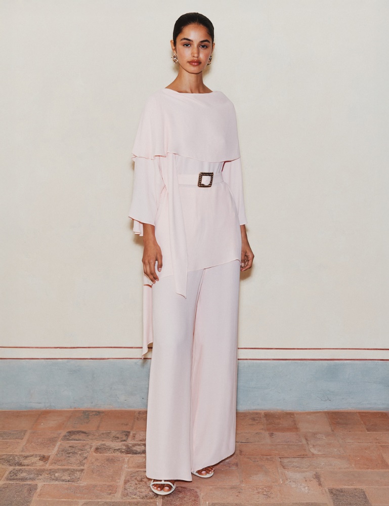 Wide-fit georgette trousers - Marella