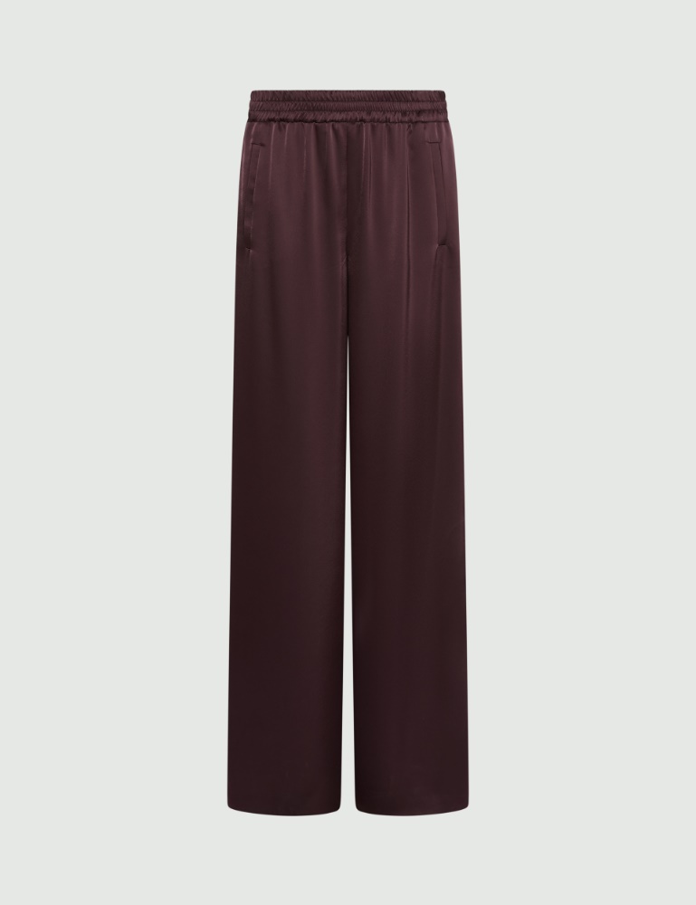 Satin elasticated-waist trousers - Marella