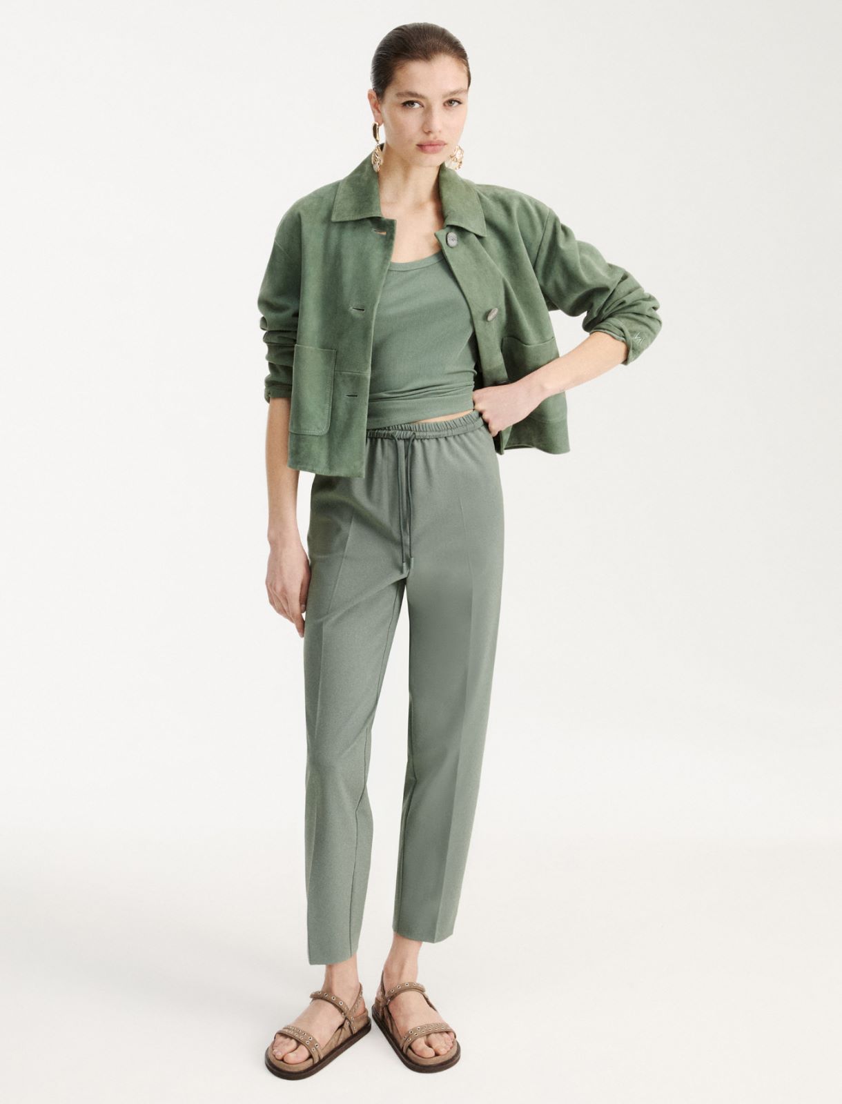 Pantalone slim - VERDE - Marella - 4