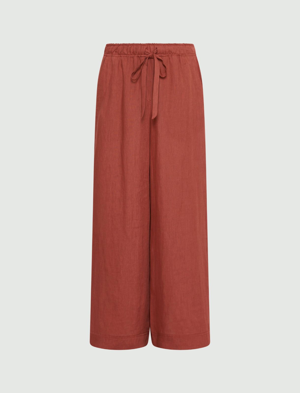 Pantalon en pur lin - BRIQUE ROUGE - Marella