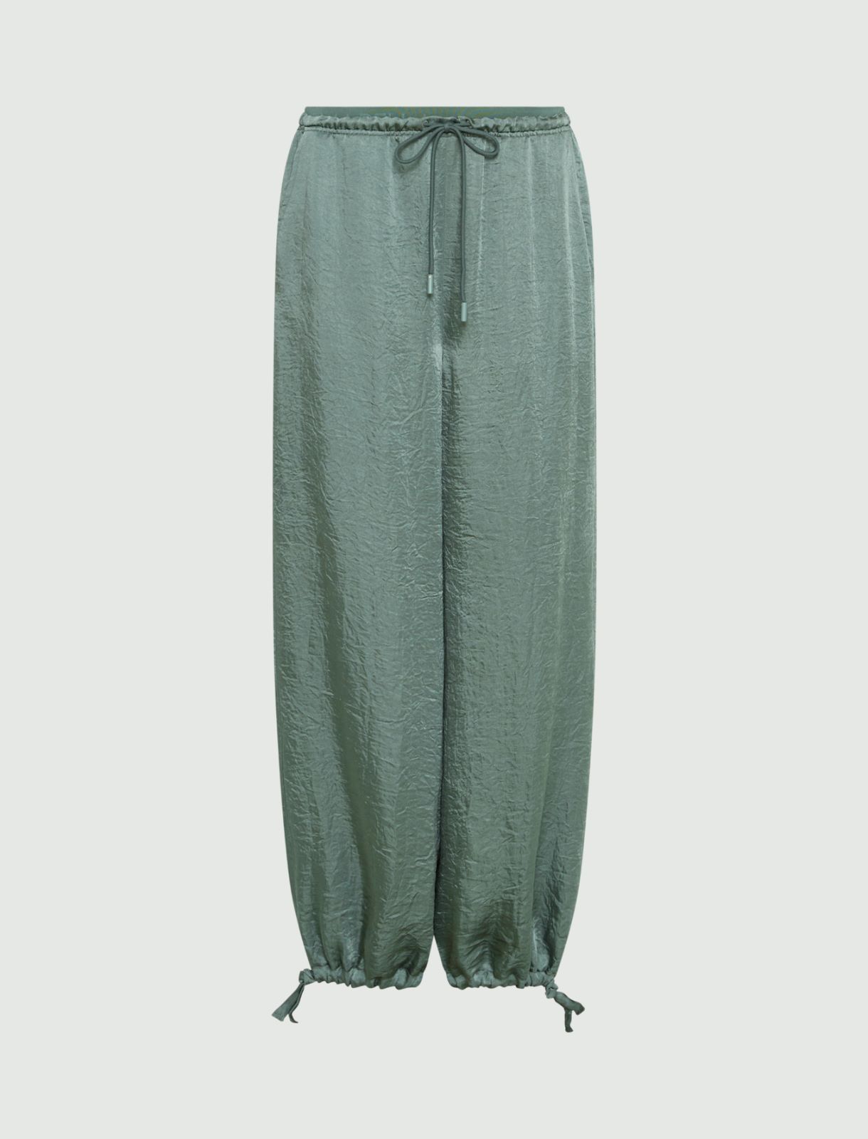 Crinkle twill joggers - GREEN - Marella