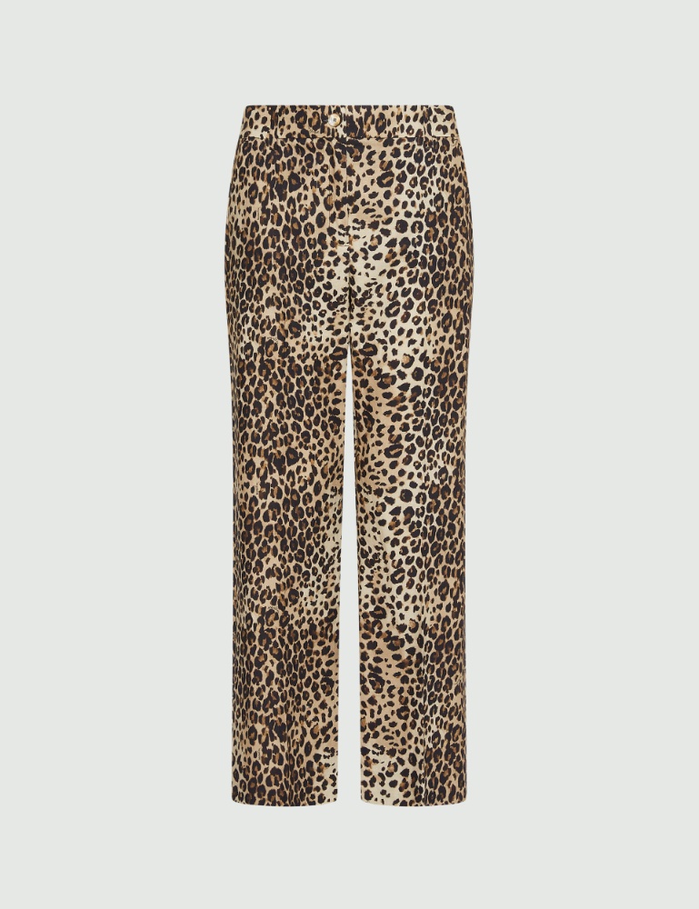 Pantalon en tissu natté de lin mélangé - Marella