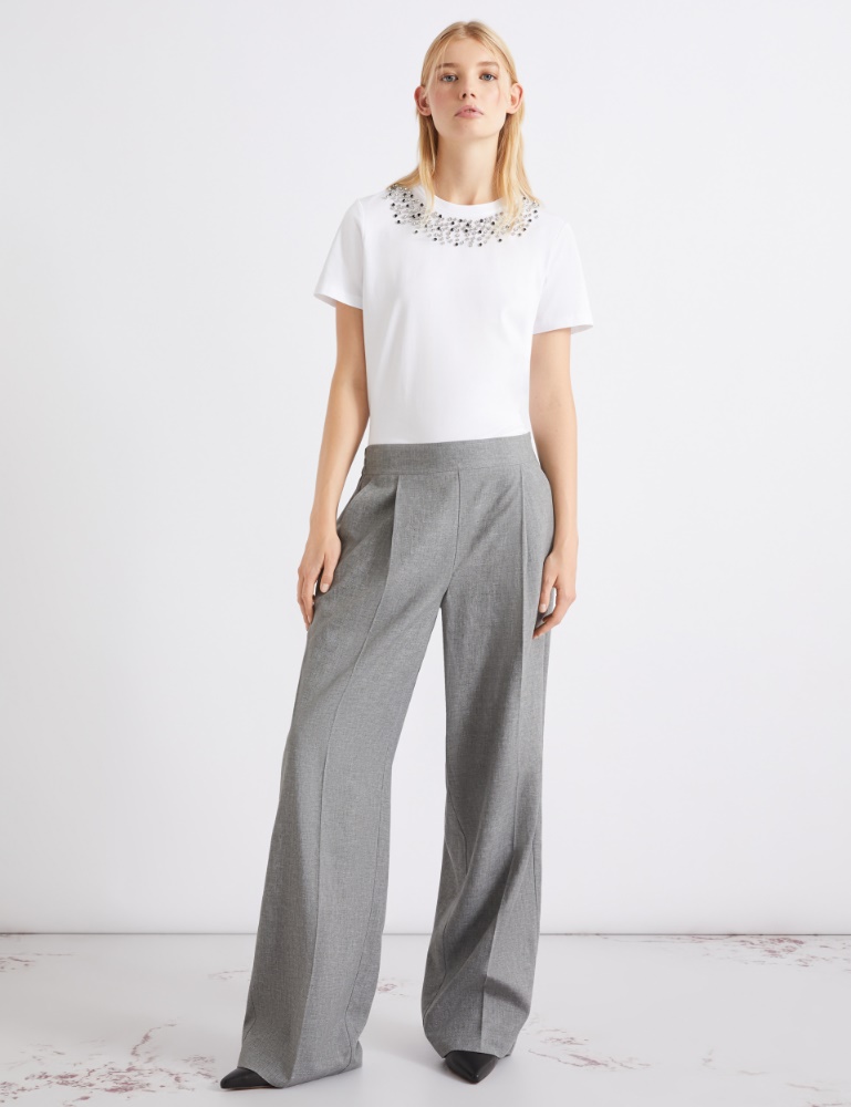 Washed linen-blend trousers - Marella