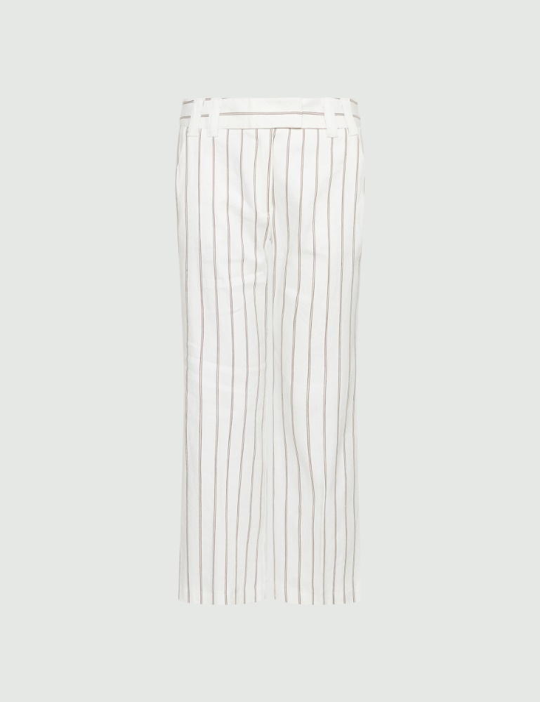 Flared linen and cotton trousers - Marella