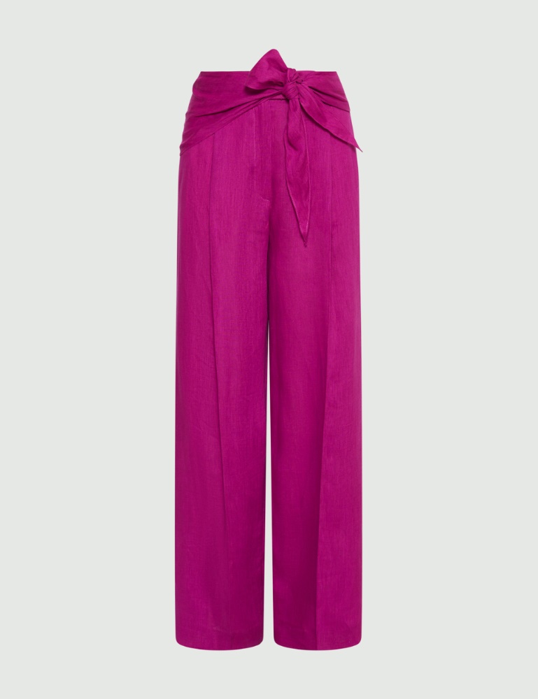 Straight linen trousers - Marella