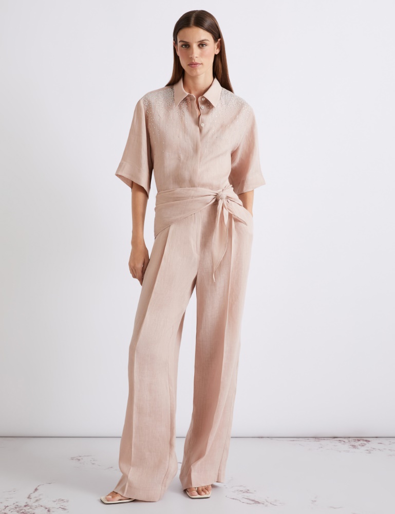Straight linen trousers - Marella