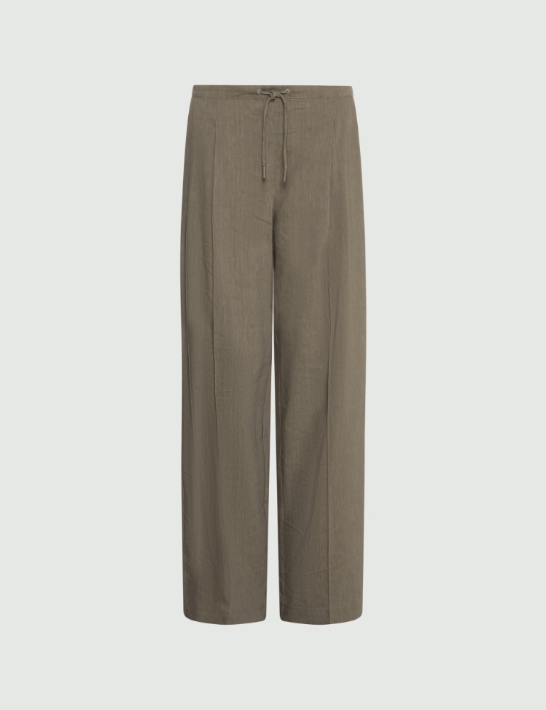 Linen-blend drawstring trousers - Marella