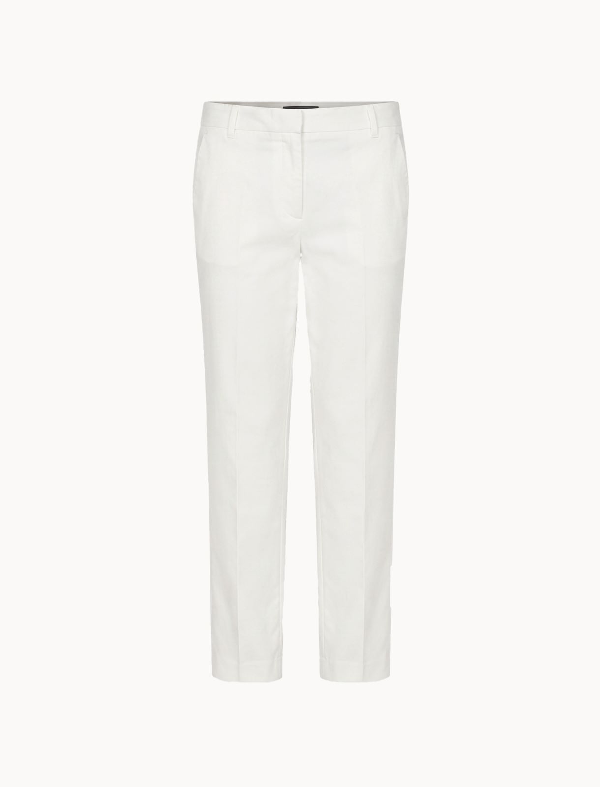 Stretch poplin trousers - OPTICAL WHITE - Marella
