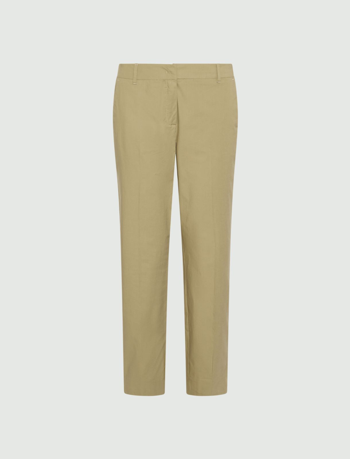 Stretch poplin trousers - KAKI - Marella