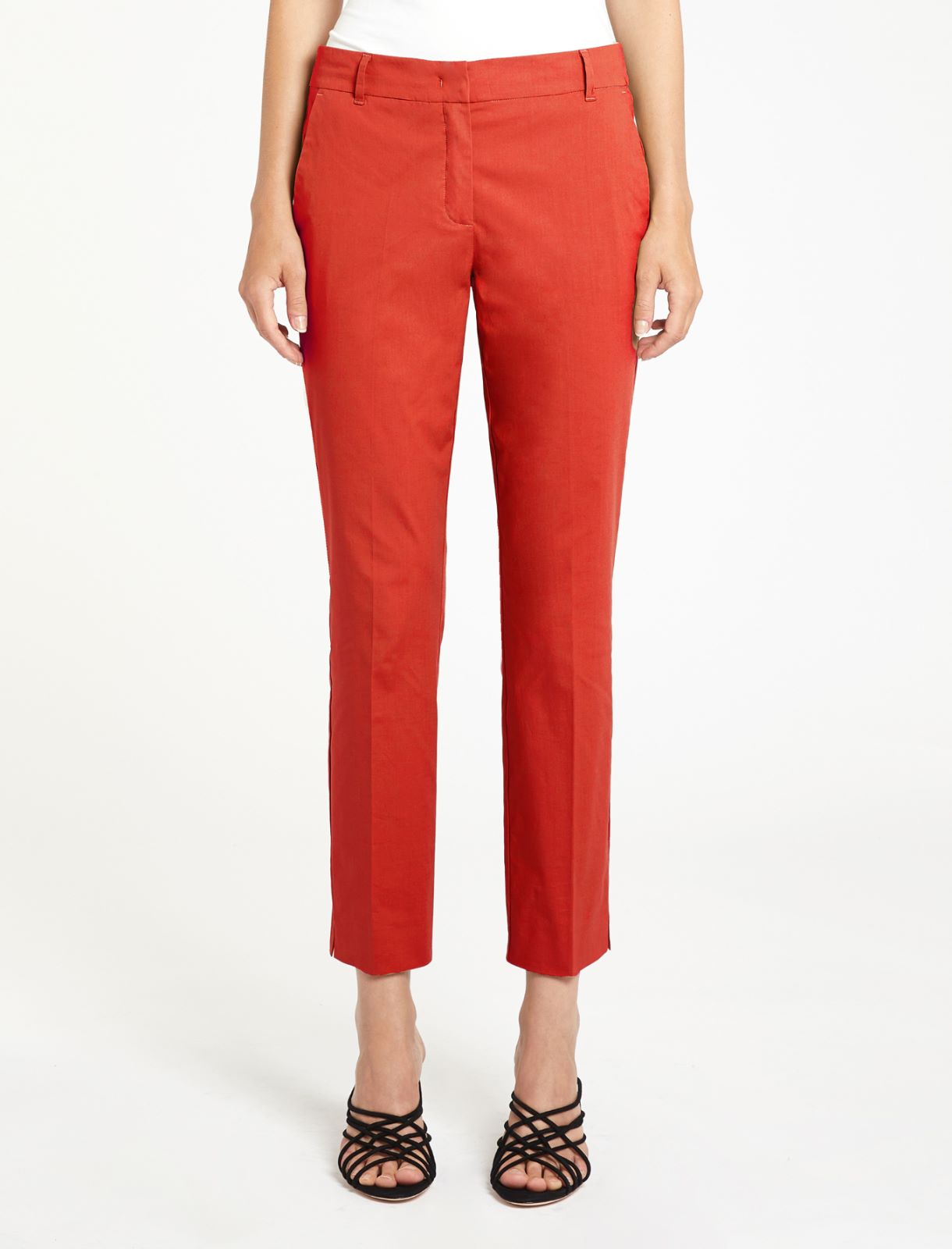 Stretch poplin trousers - ORANGE - Marella - 2