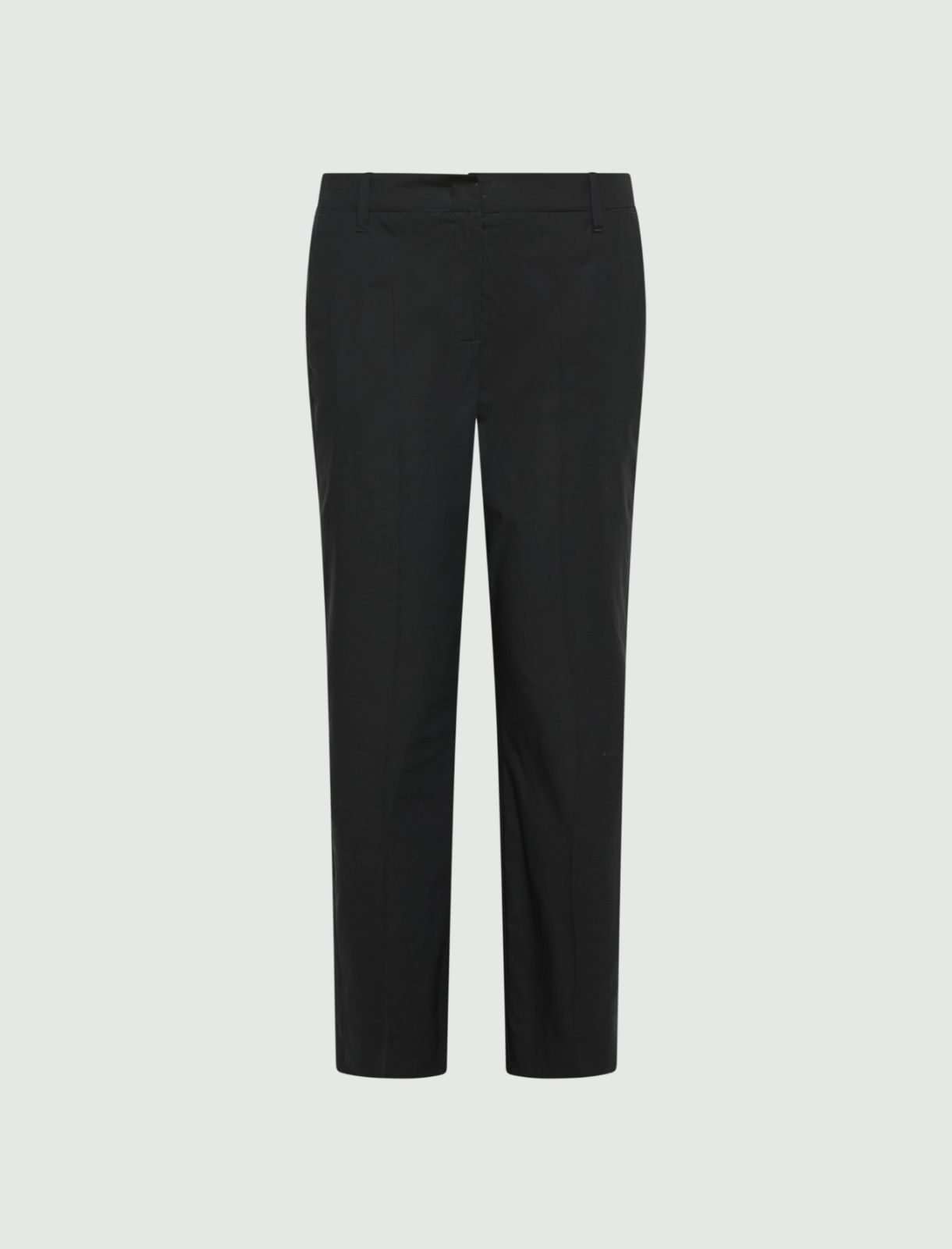 Stretch poplin trousers - BLACK - Marella