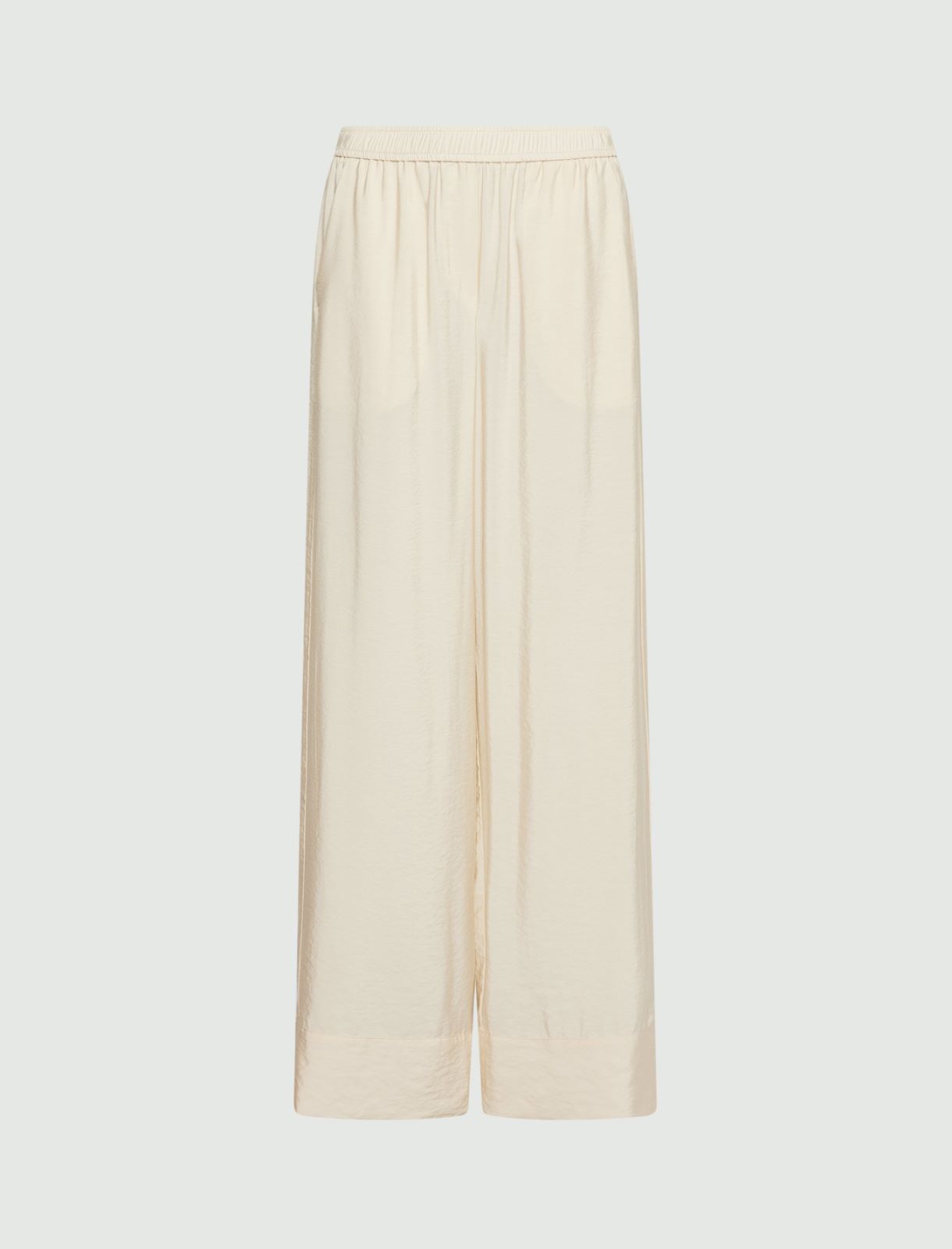 Straight-fit viscose-blend trousers - CREAM - Marella