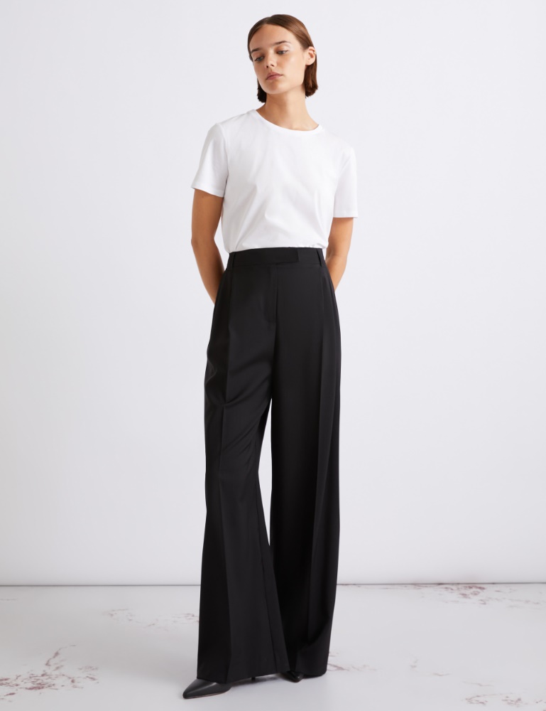 Pantalon à pinces en pure laine - Marella