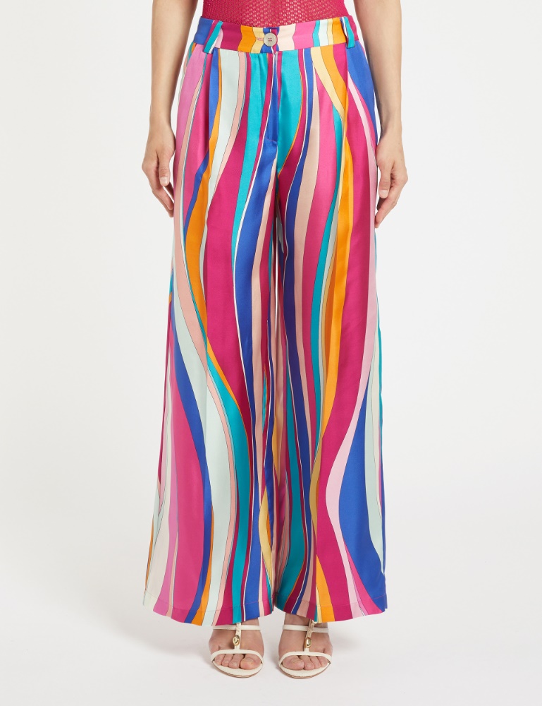 Straight-fit silk trousers - Marella