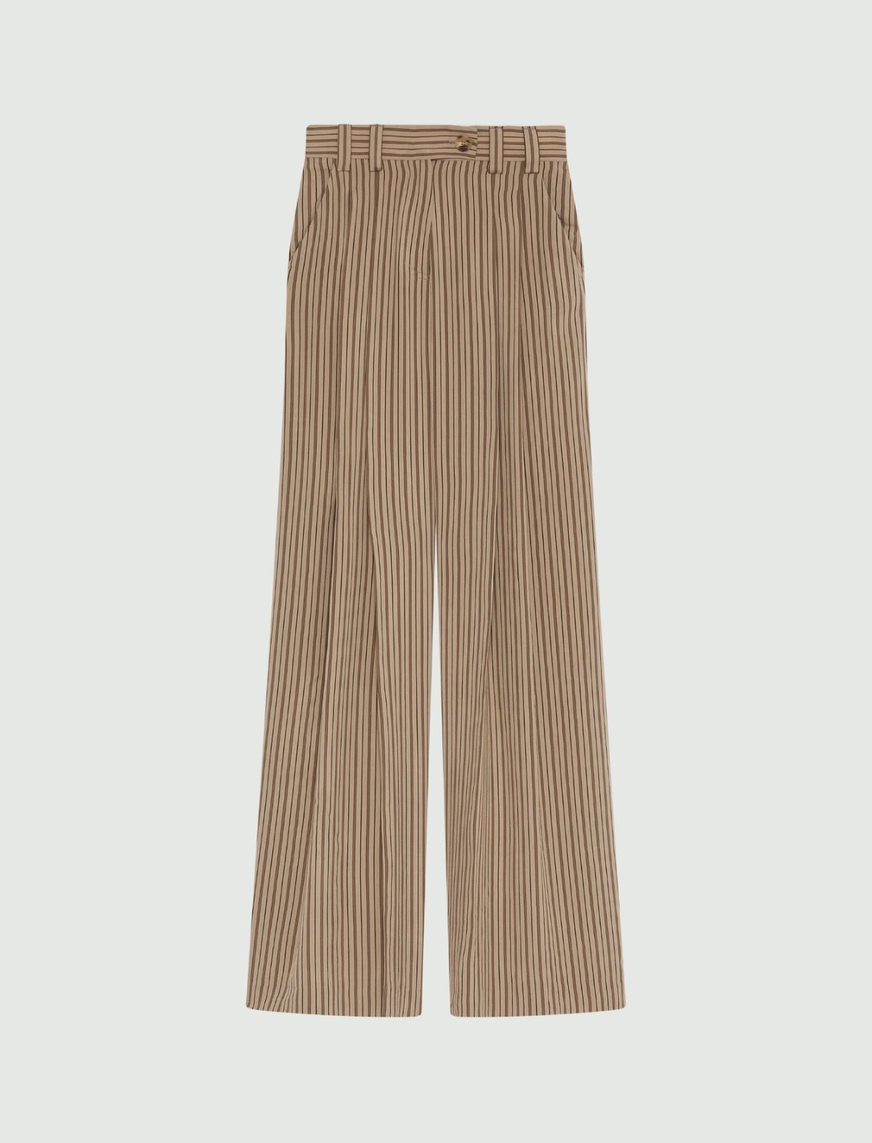 Shiny viscose palazzo trousers - HAZELNUT BROWN - Marella