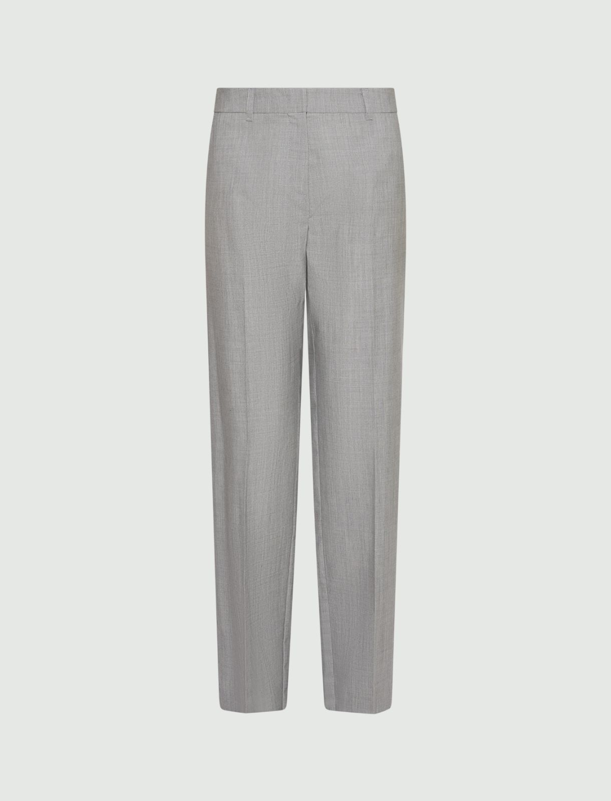 Grisaille-look wool and silk tailored trousers - GREY - Marella