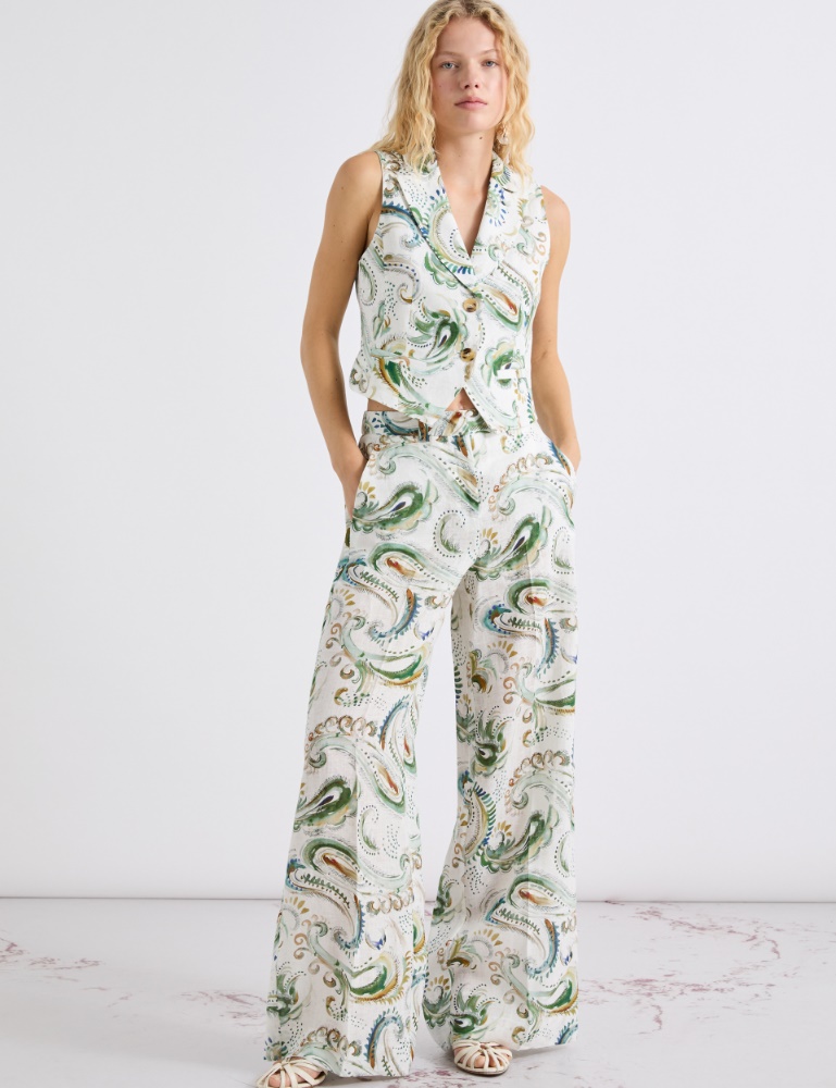 Pantalone a palazzo in lino - Marella