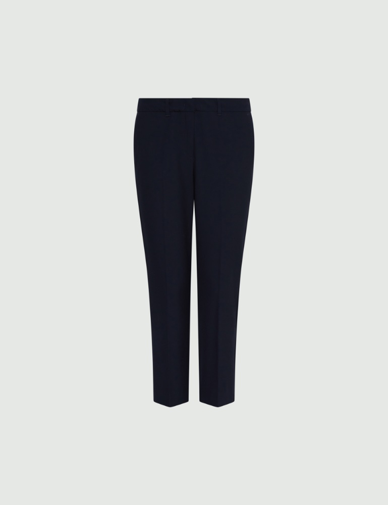 Cropped stretch-canvas trousers - Marella