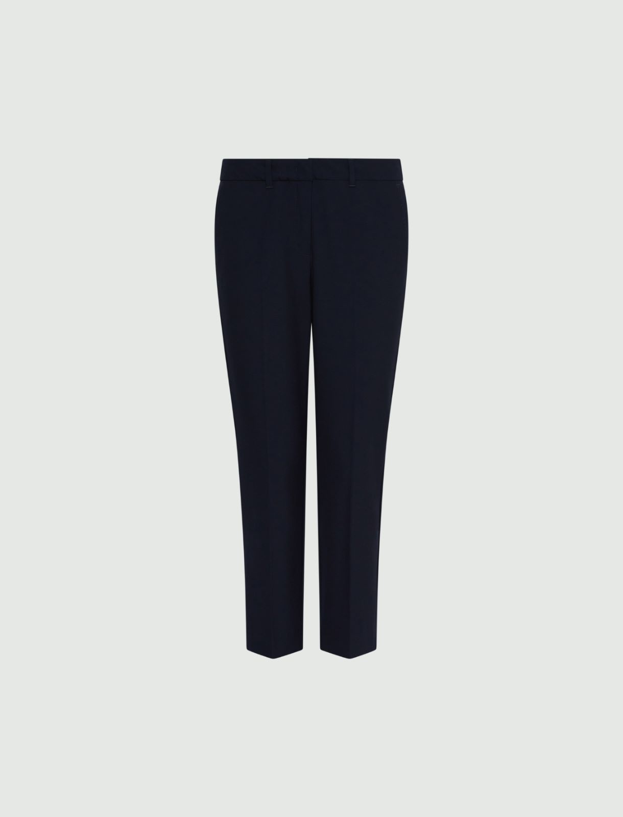 Cropped stretch-canvas trousers - MIDNIGHTBLUE - Marella