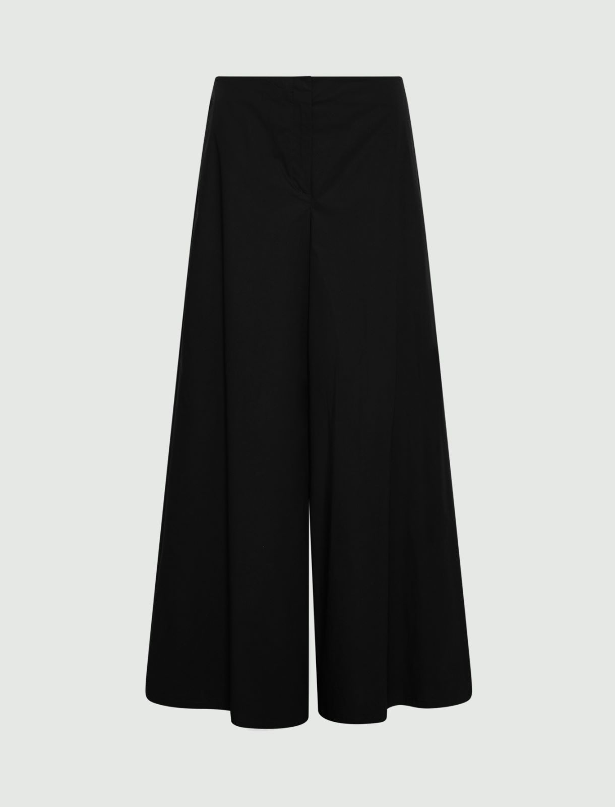 Wide-leg stretch trousers - BLACK - Marella