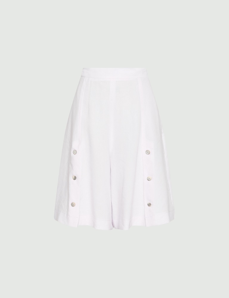 Stretch linen and viscose-blend shorts - Marella