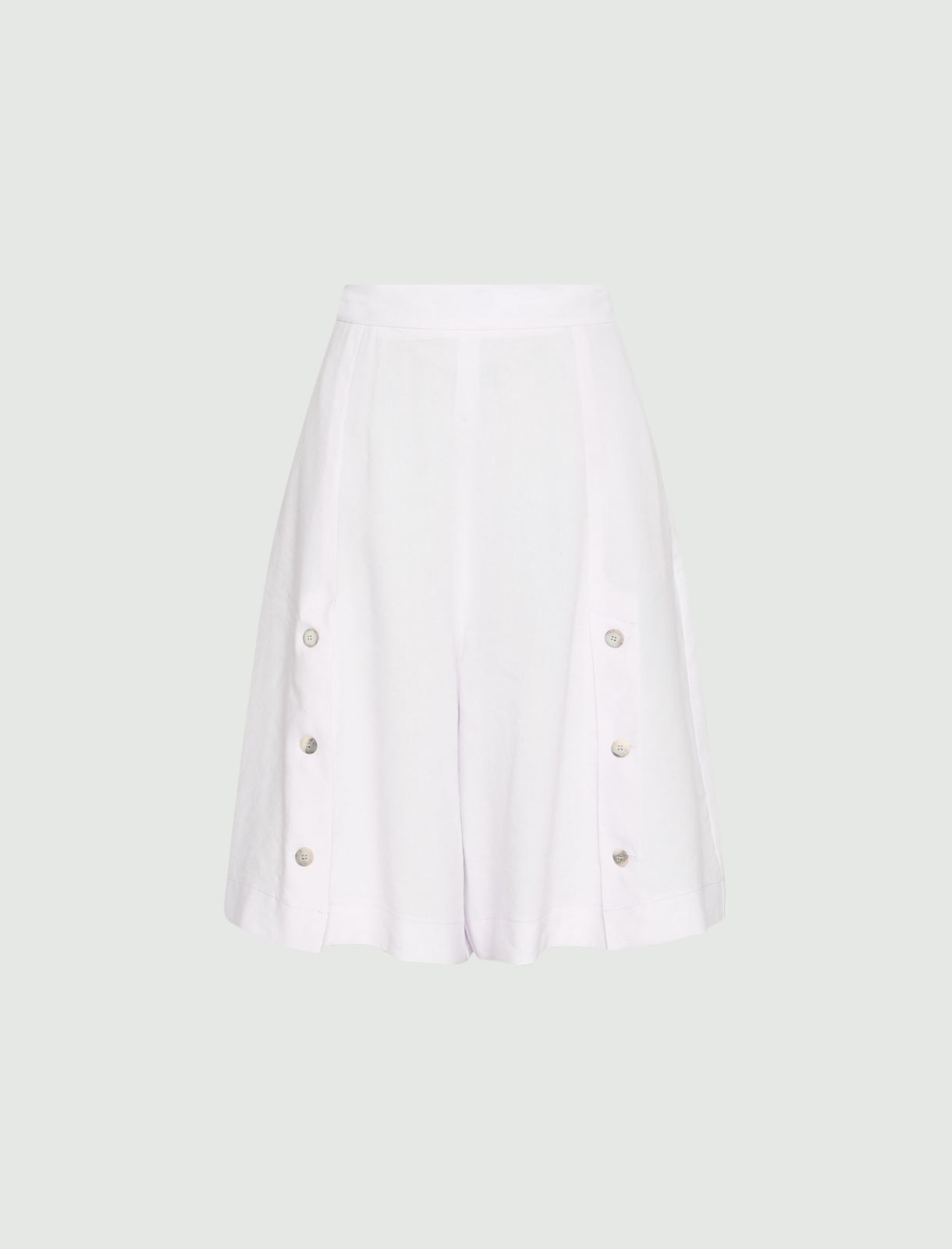 Stretch linen and viscose-blend shorts - PINK - Marella