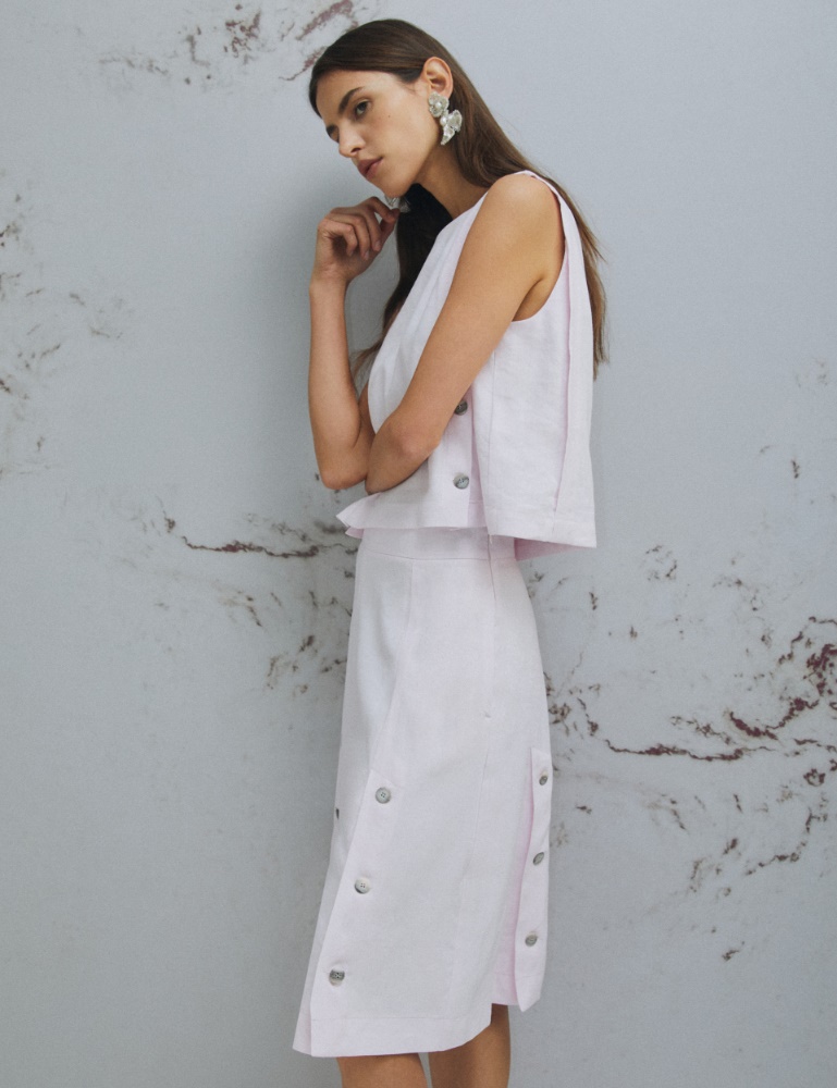 Stretch linen and viscose-blend shorts - Marella