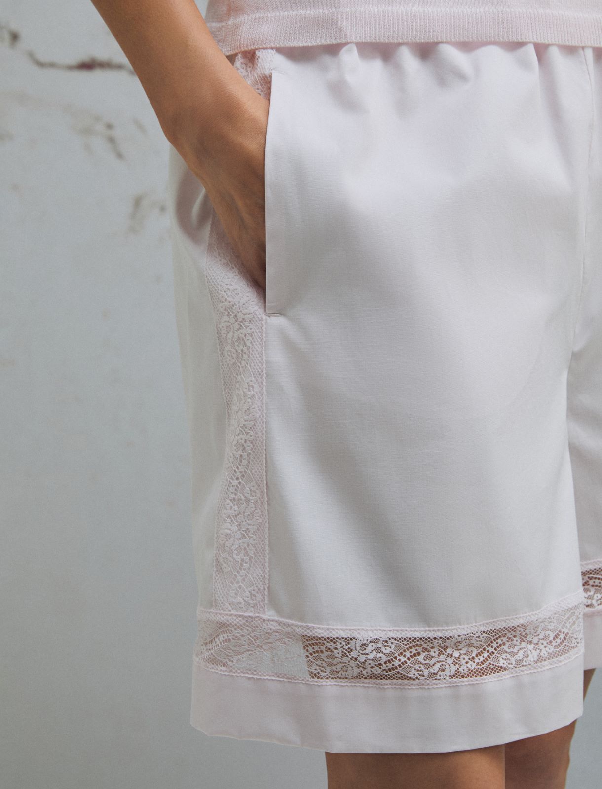 Lightweight poplin shorts - PINK - Marella - 5