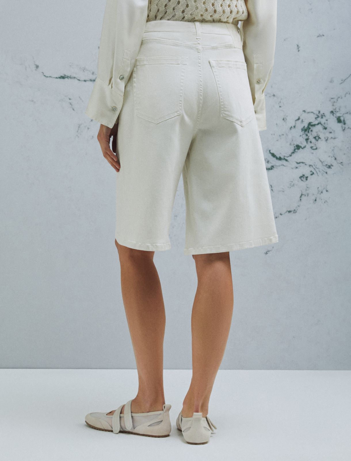 5-pocket Bermuda shorts - WOOL WHITE - Marella - 3