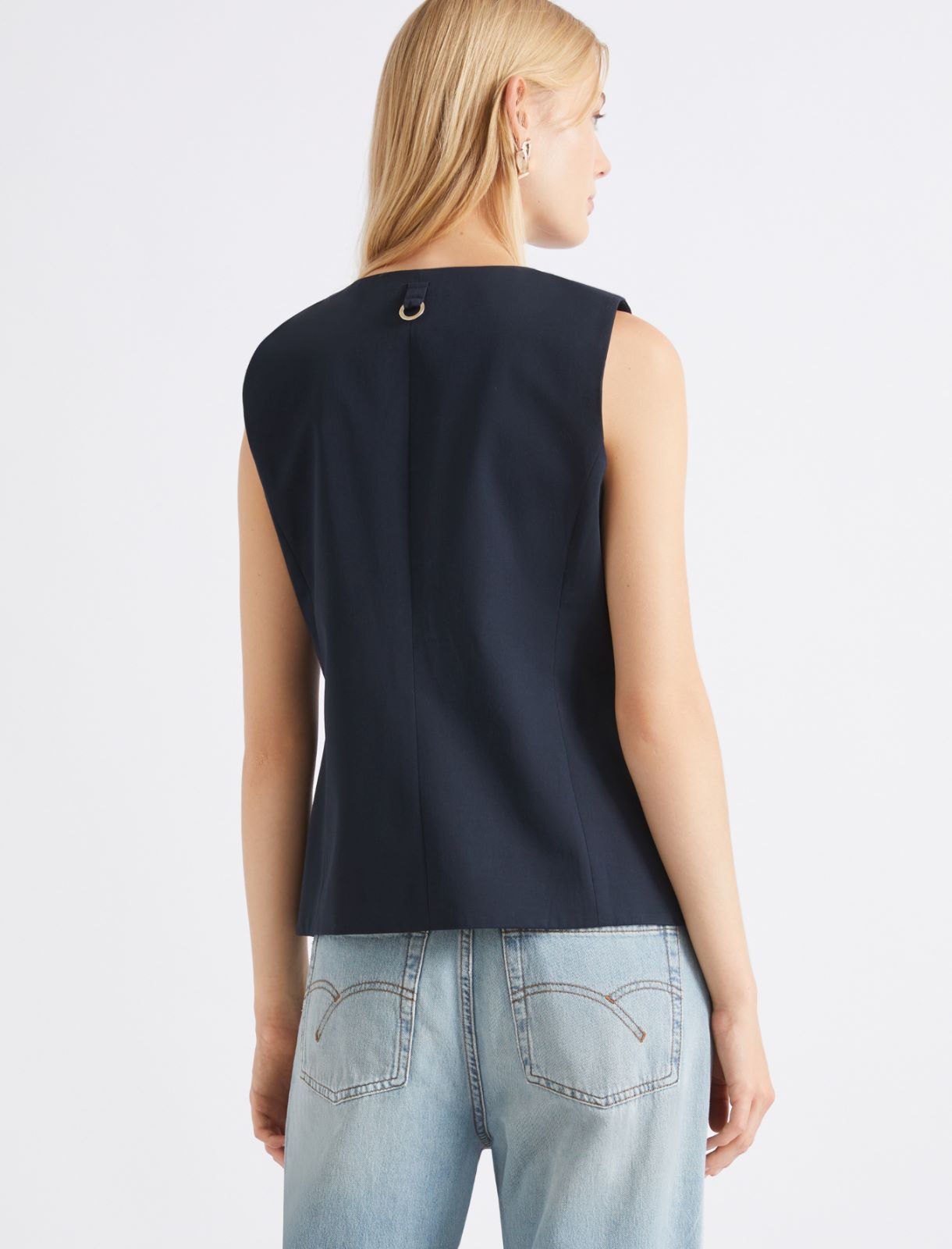 Weste aus Gabardine aus Baumwolle - BLAU - Marella - 3