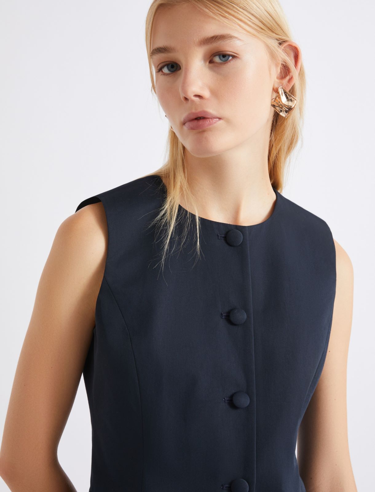 Weste aus Gabardine aus Baumwolle - BLAU - Marella - 5