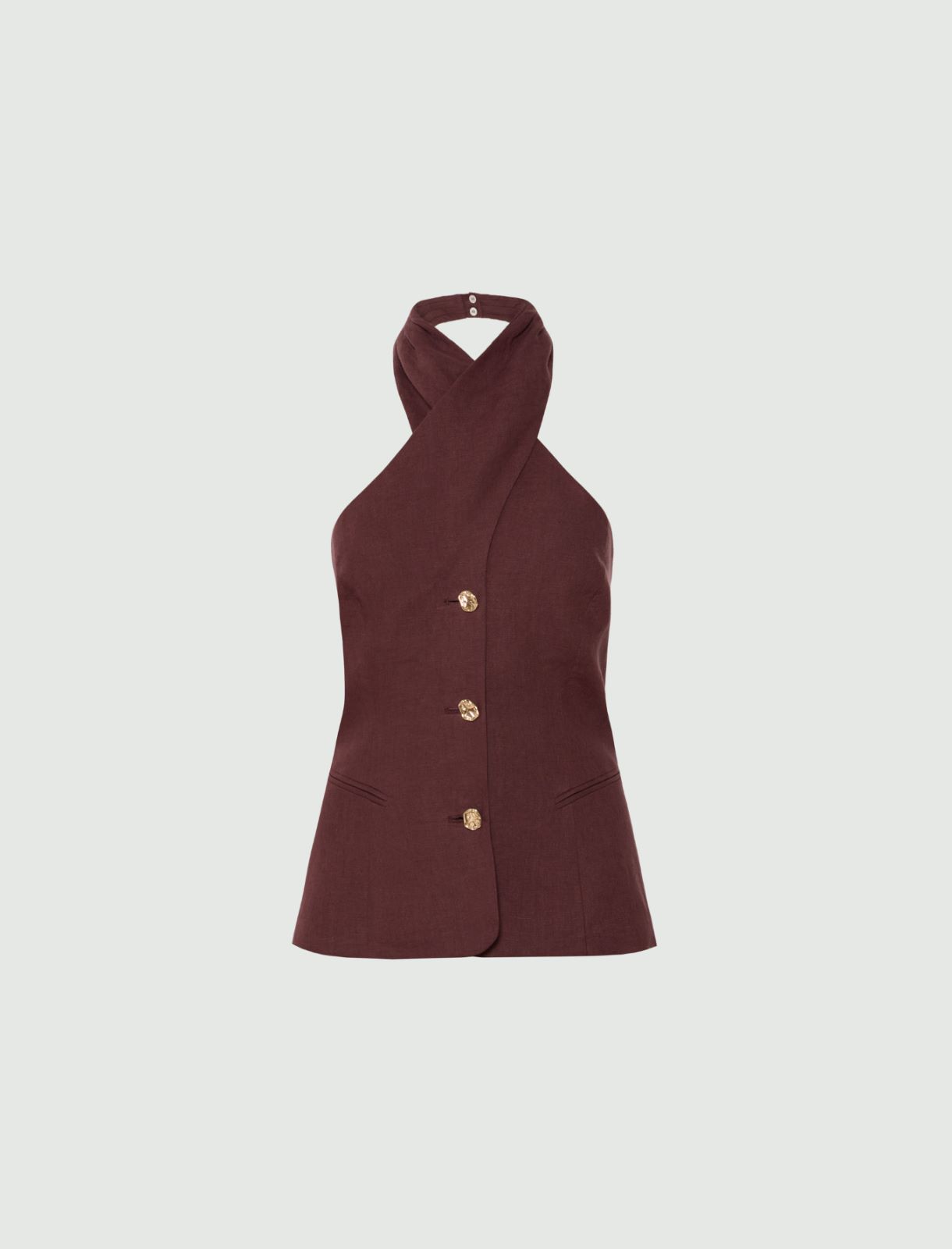 Criss-cross gilet - BROWN - Marella