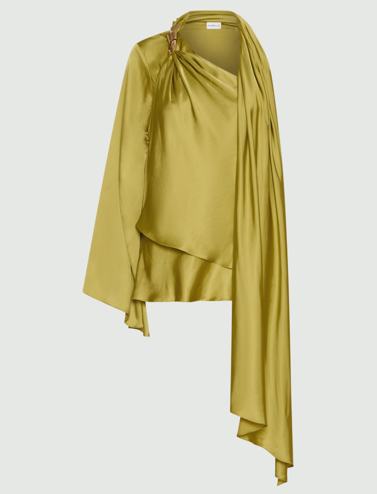 Satin one-shoulder top - OREGANO - Marella